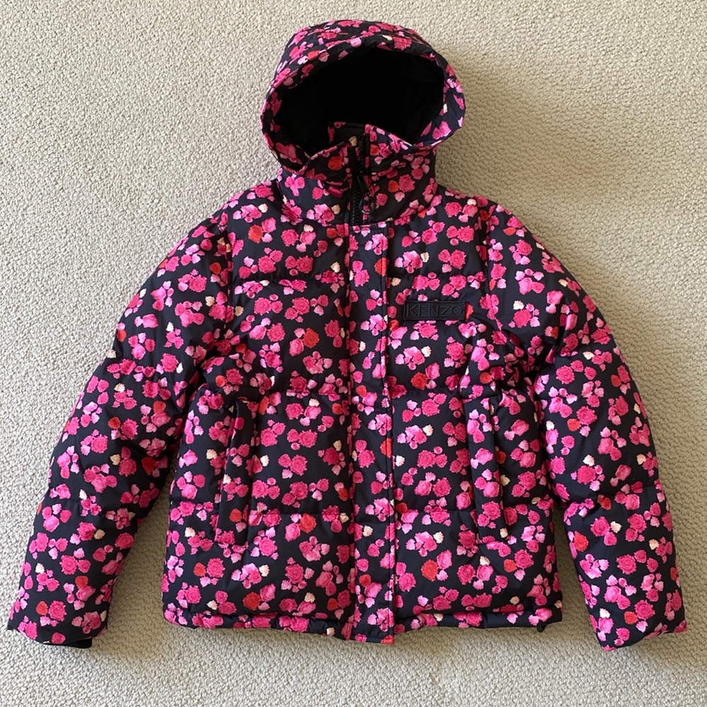 KENZO / Rare Floral Hooded Quilted Puffer Jacket